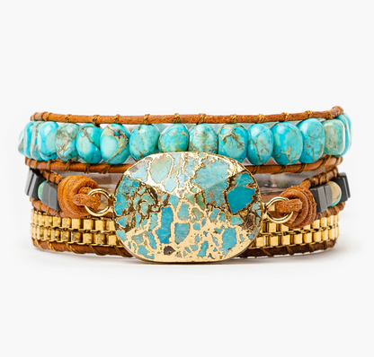 Turquoise Calming Energy Wrap Bracelet