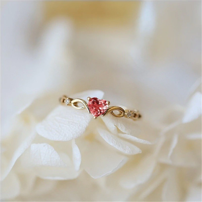 Delicate Zirconia Heart Ring