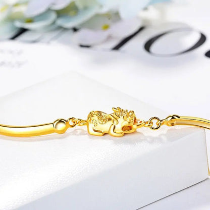 Gold Pixiu Wealth Bracelet