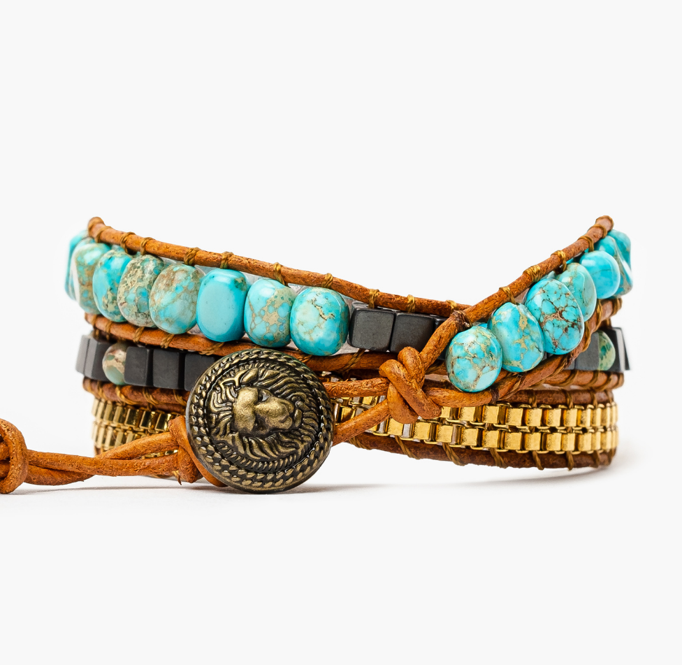 Turquoise Calming Energy Wrap Bracelet