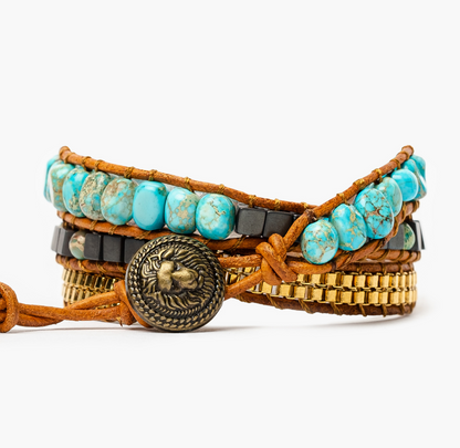 Turquoise Calming Energy Wrap Bracelet