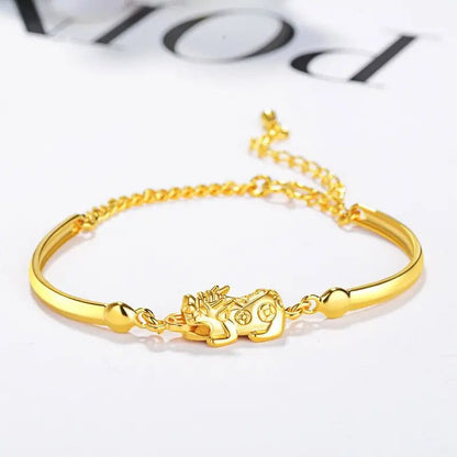 Gold Pixiu Wealth Bracelet