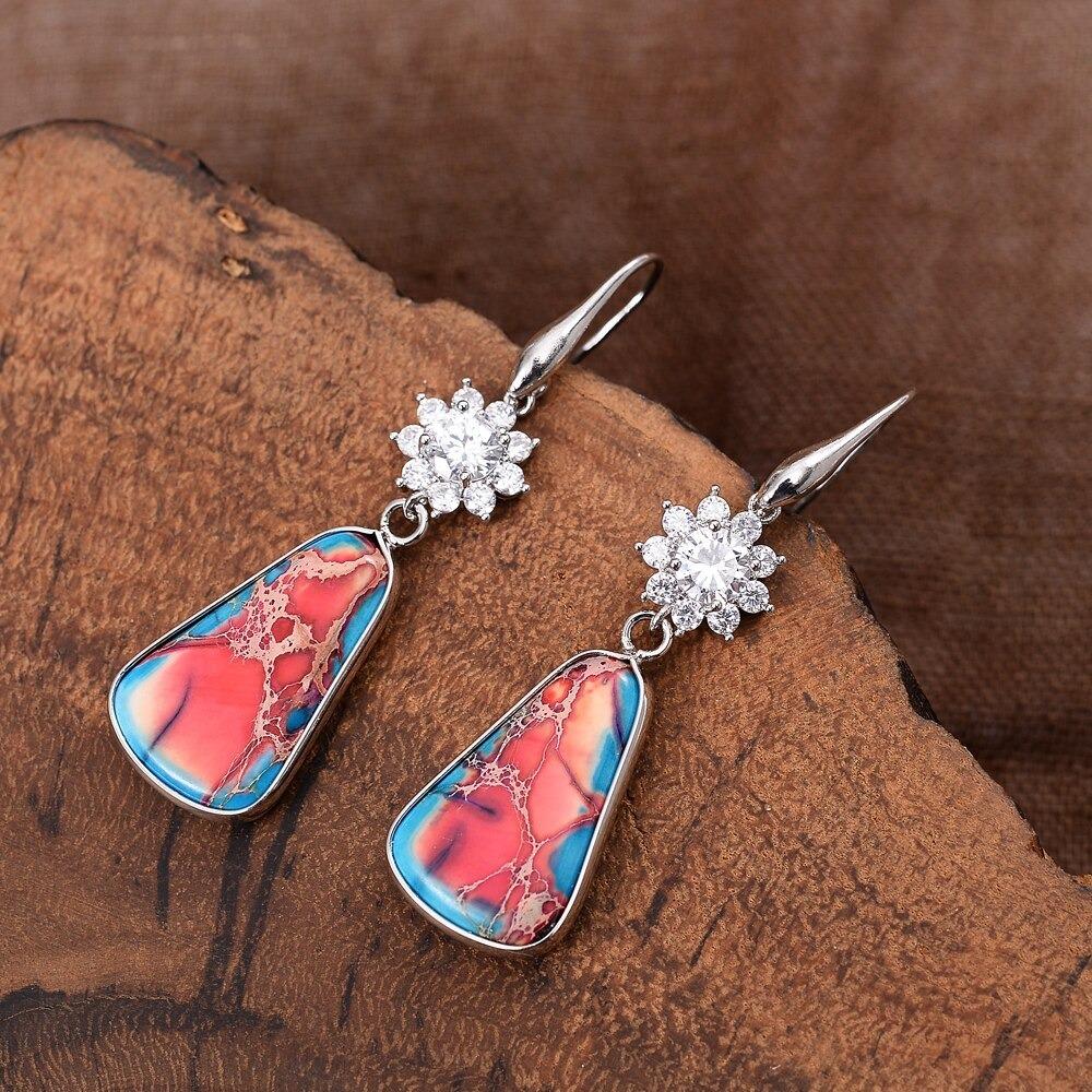 Shine Brightest Blue Jasper Drop Earrings