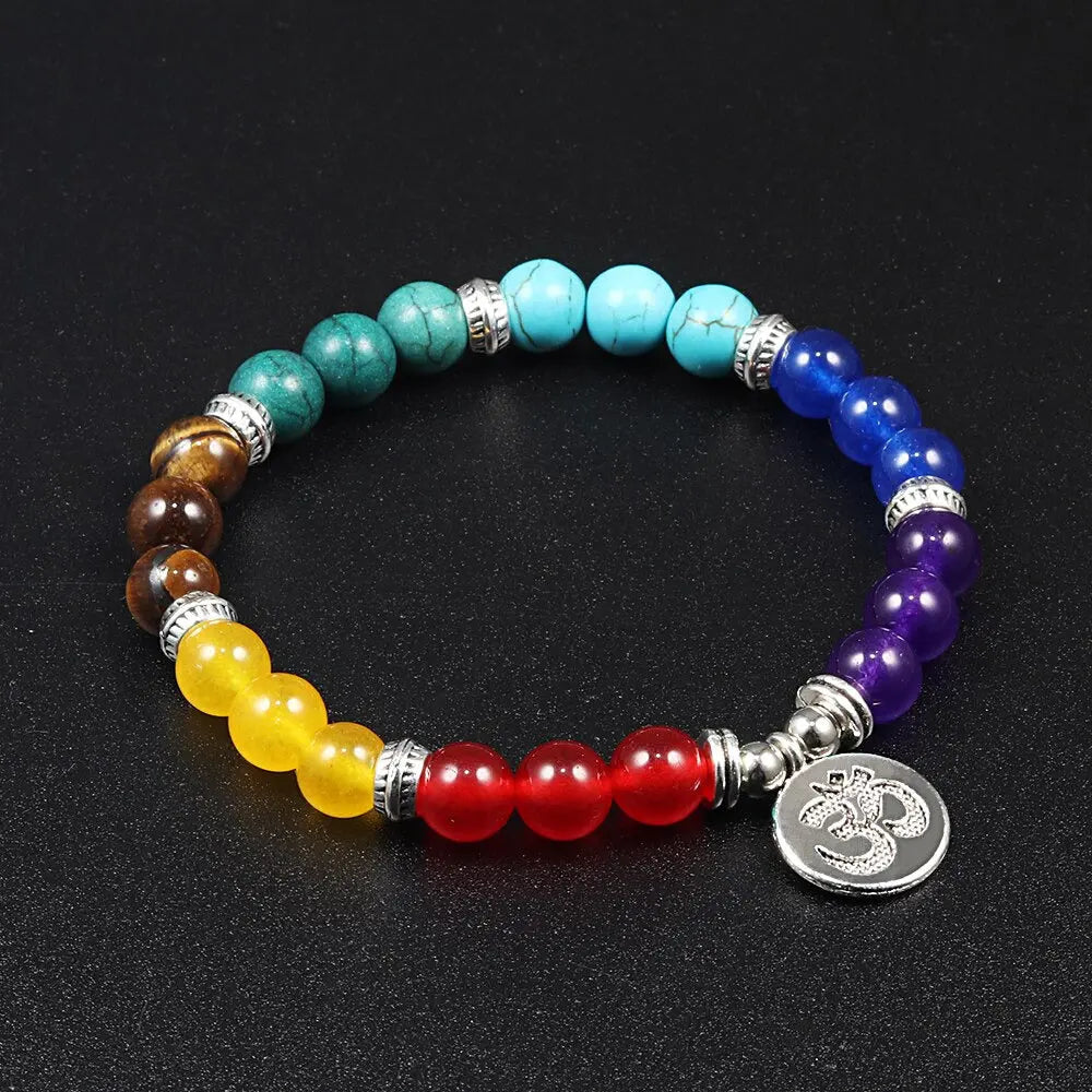 Multicolor Seven Chakra Reiki Healing Bracelet