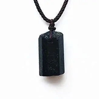 Natural Black Tourmaline Protection Pendant Necklace