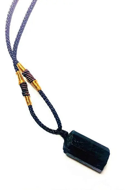 Natural Black Tourmaline Protection Pendant Necklace