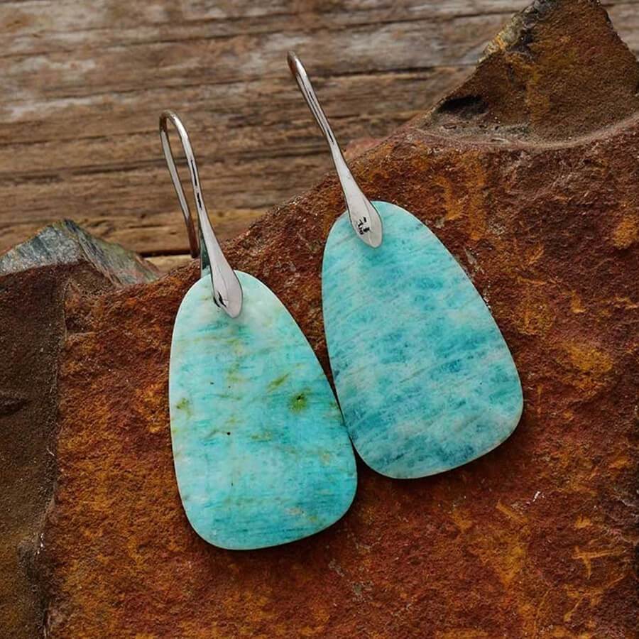 Prairie Sky Amazonite Dangle Earrings