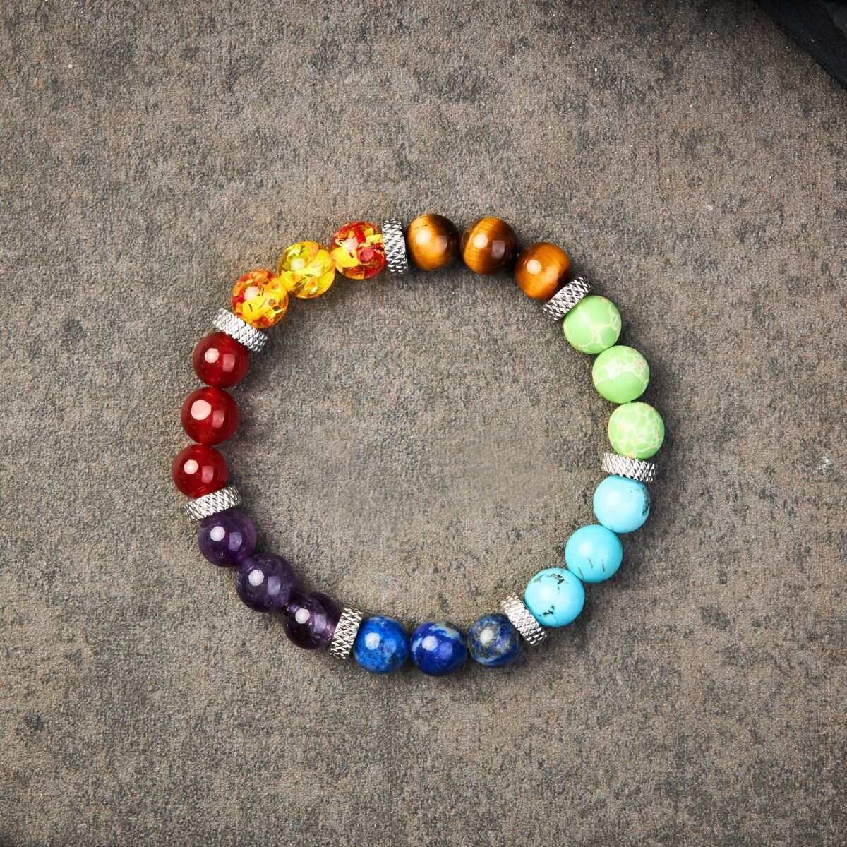 Handmade 7 Chakra Stones Bracelet