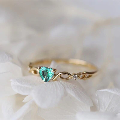 Delicate Zirconia Heart Ring