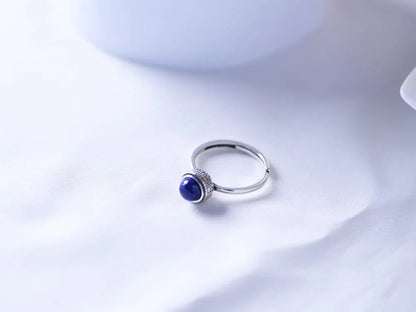 925 Sterling Silver Lapis Lazuli Stone Ring