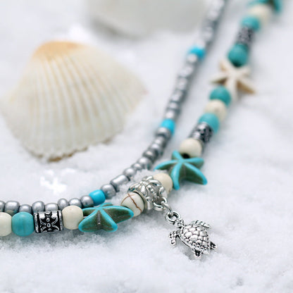 Conch Star Turtle Anklet