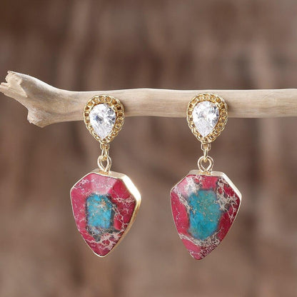 Red Shield Jasper Earrings