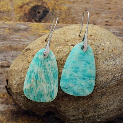 Prairie Sky Amazonite Dangle Earrings