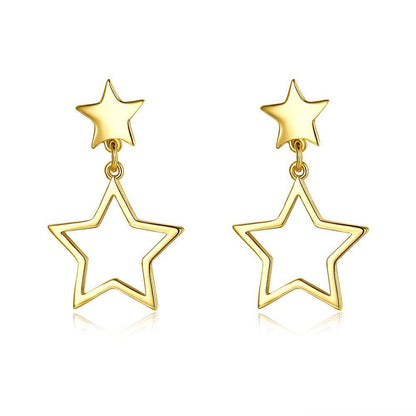 Double Star Drop Earrings