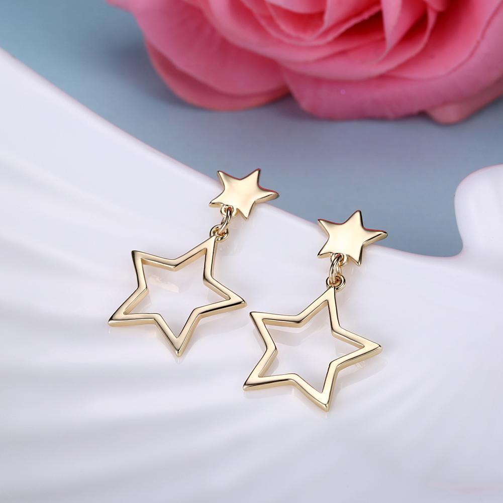 Double Star Drop Earrings