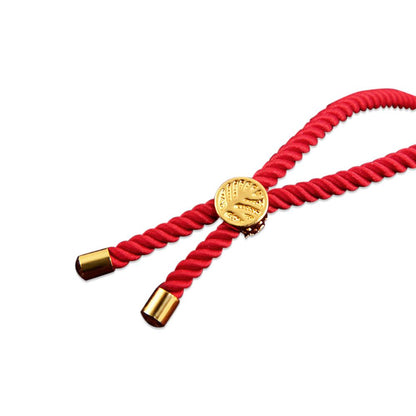 Handmade Wealth Attractor Red Agate Pixiu Handwoven Bracelet