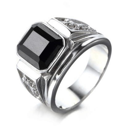 Black Crystal Lucky Dragon Ring