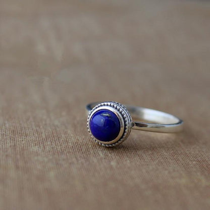 925 Sterling Silver Lapis Lazuli Stone Ring