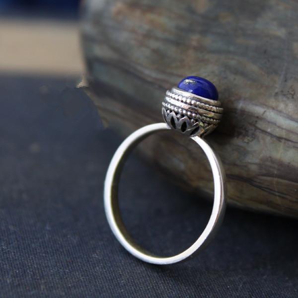 925 Sterling Silver Lapis Lazuli Stone Ring