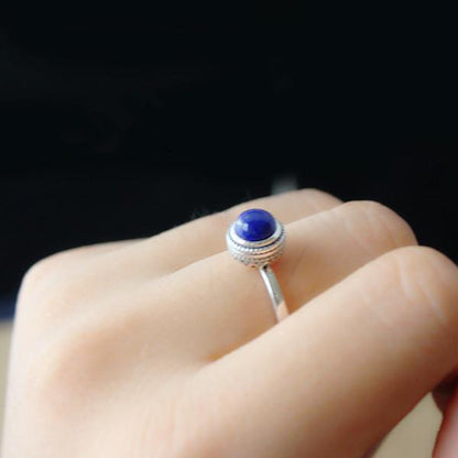 925 Sterling Silver Lapis Lazuli Stone Ring