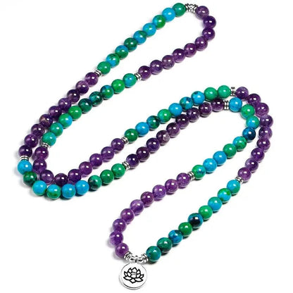 Chrysocolla Amethyst 108 Mala