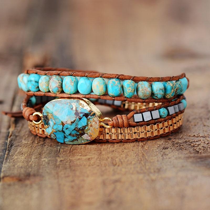 Turquoise Calming Energy Wrap Bracelet