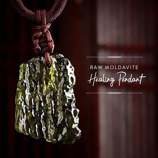 Raw Moldavite Healing Pendant