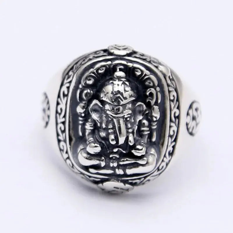 Lord Ganesha Om Stainless Steel Ring