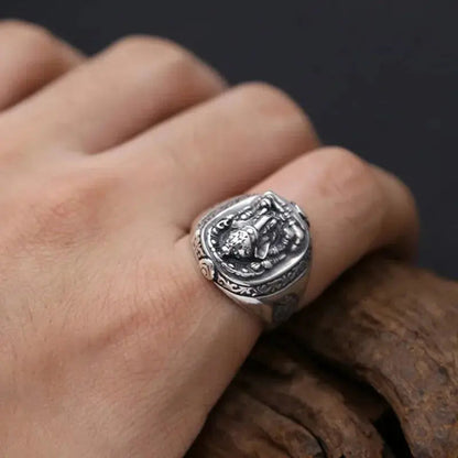 Lord Ganesha Om Stainless Steel Ring