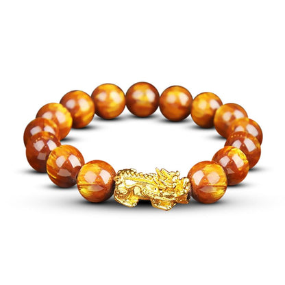 Lucky Golden Tiger's Eye Abundance Pixiu Bracelet