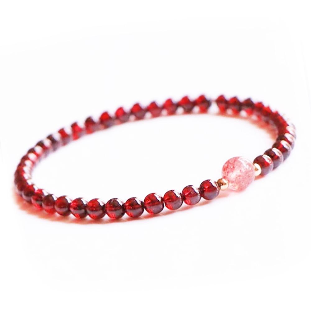 Natural Garnet Lucky Charm Healing Bracelet (Limited Edition)