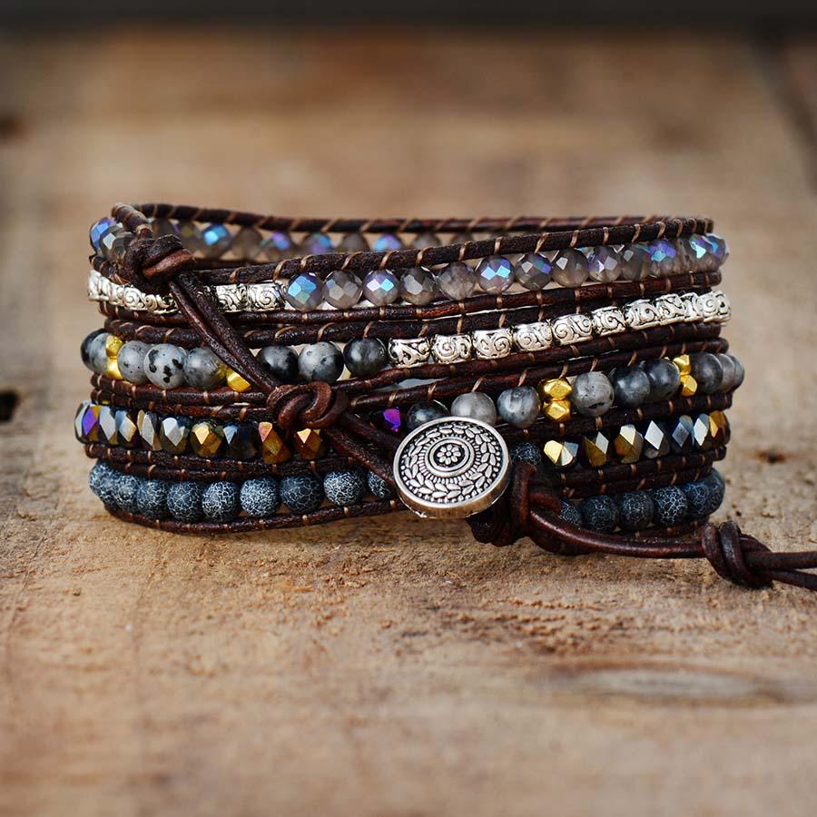 Onyx Moonlight Protection Wrap Bracelet