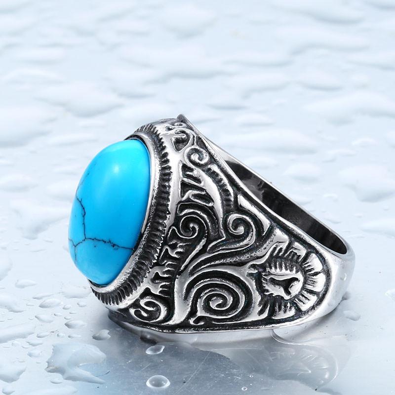 Opal Stainless Steel Vintage Ring