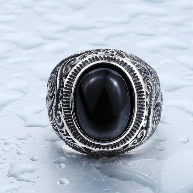 Opal Stainless Steel Vintage Ring