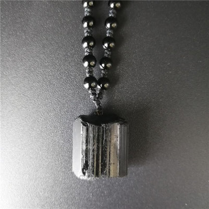 Natural Black Tourmaline-#1 NEGATIVITY SHIELD Pendant