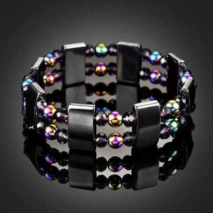 Rainbow Magnetic Hematite Wellness Bracelet