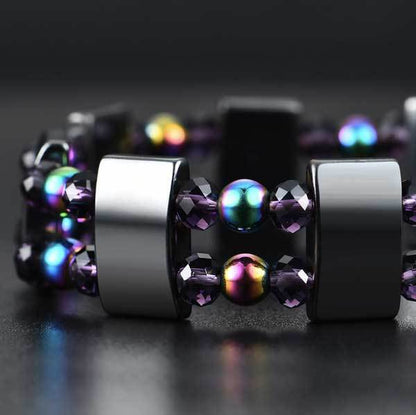 Rainbow Magnetic Hematite Wellness Bracelet