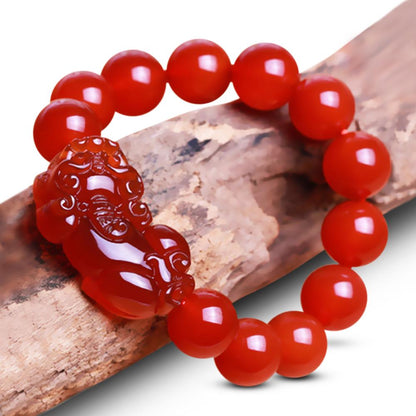 Red Agate Pixiu Wealth Bracelet