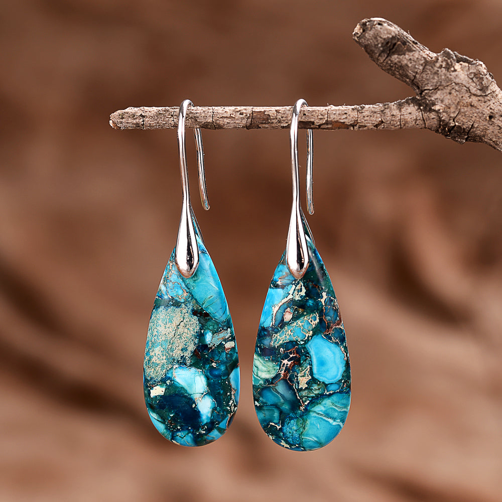 The Everyday Essential Jasper Teardrop Earrings