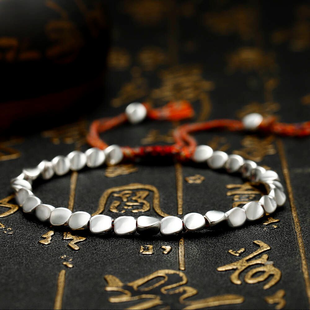 Tibetan Copper Beads Bracelet Handmade - For Healing, Strength & Protection