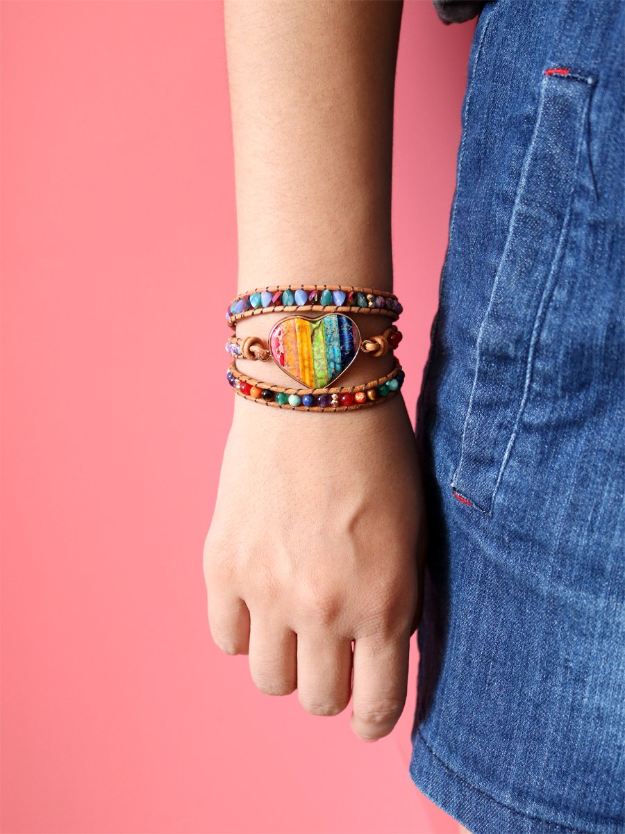 Chakra Love Rainbow Wrap Bracelet