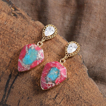 Red Shield Jasper Earrings