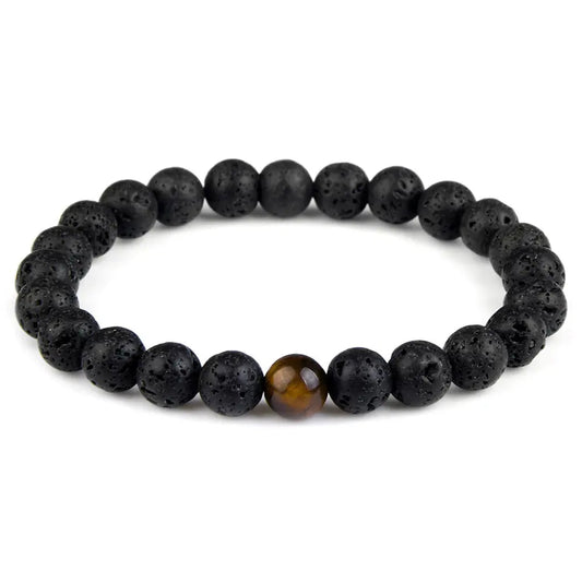 Tiger Core Lava Rock Bracelet