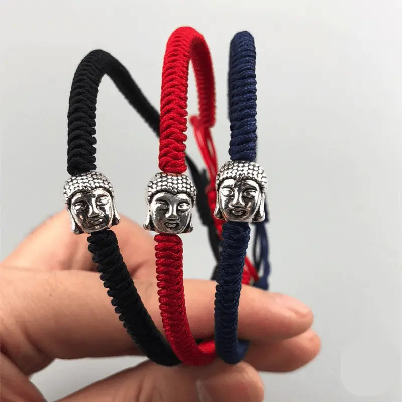 Buddha Charm Lucky Handmade Buddhist Knots Rope Bracelet