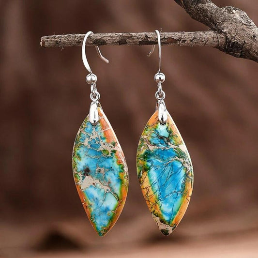 Guarding Nature Jasper Dangle Earrings