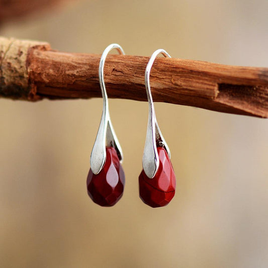 Red Jasper Drop Earrings