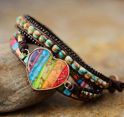 Chakra Moonlight Protection Wrap Bracelet