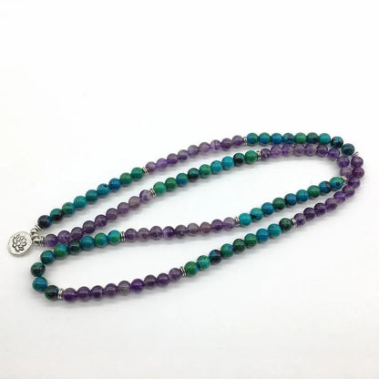 Chrysocolla Amethyst 108 Mala