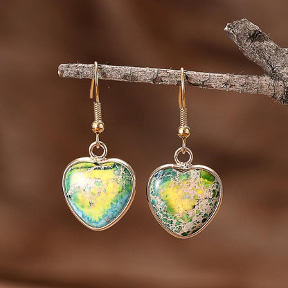 Transcendental Love Jasper Teardrop Earrings