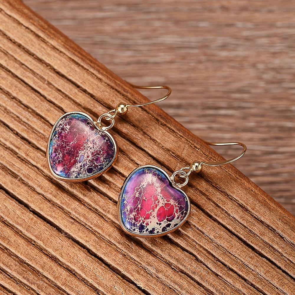 Transcendental Love Jasper Teardrop Earrings